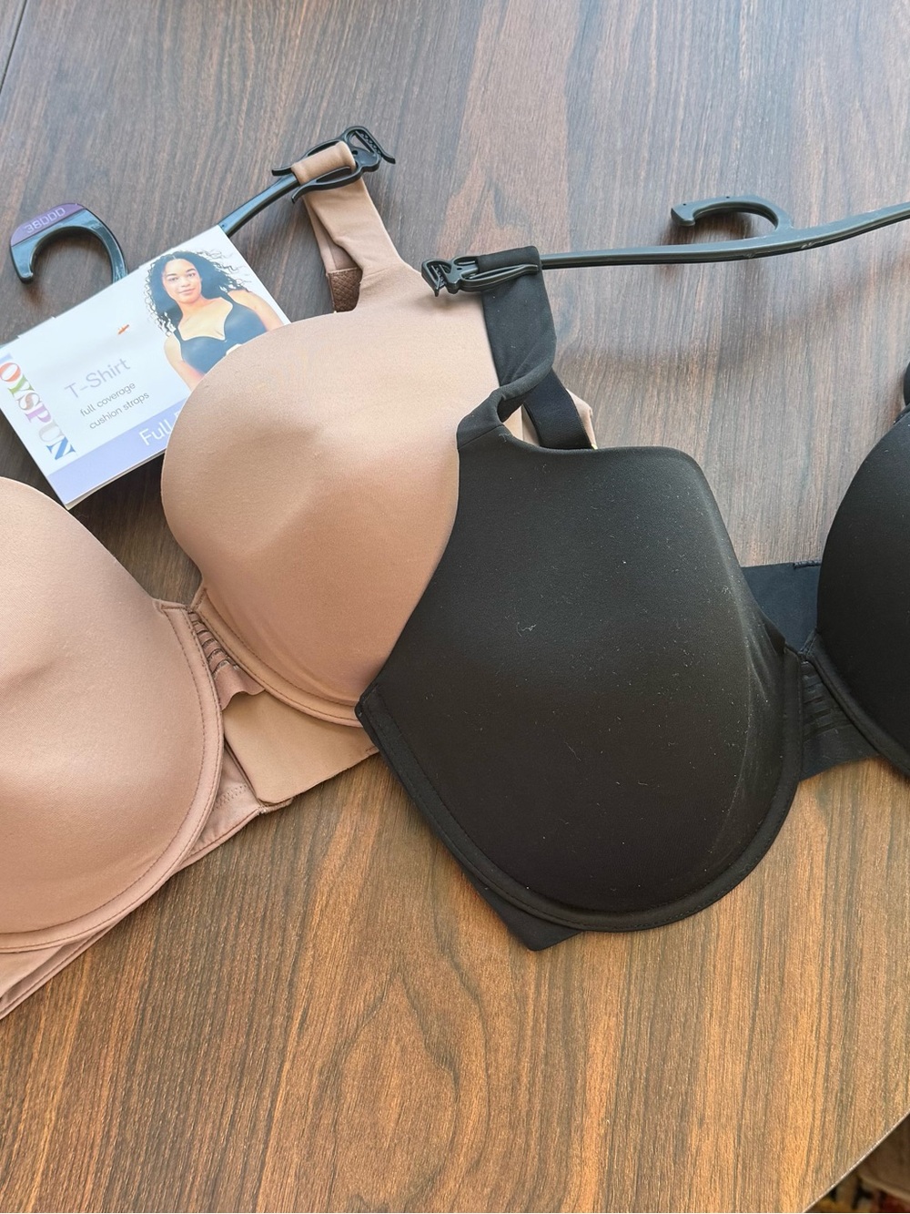 2 Everyday T-Shirt Bra in Black & Nude - Smooth Seamless Support